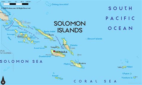 A map of the Solomon Islands